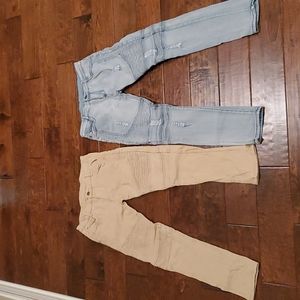 2 pair of size 14 boys skinny jeans